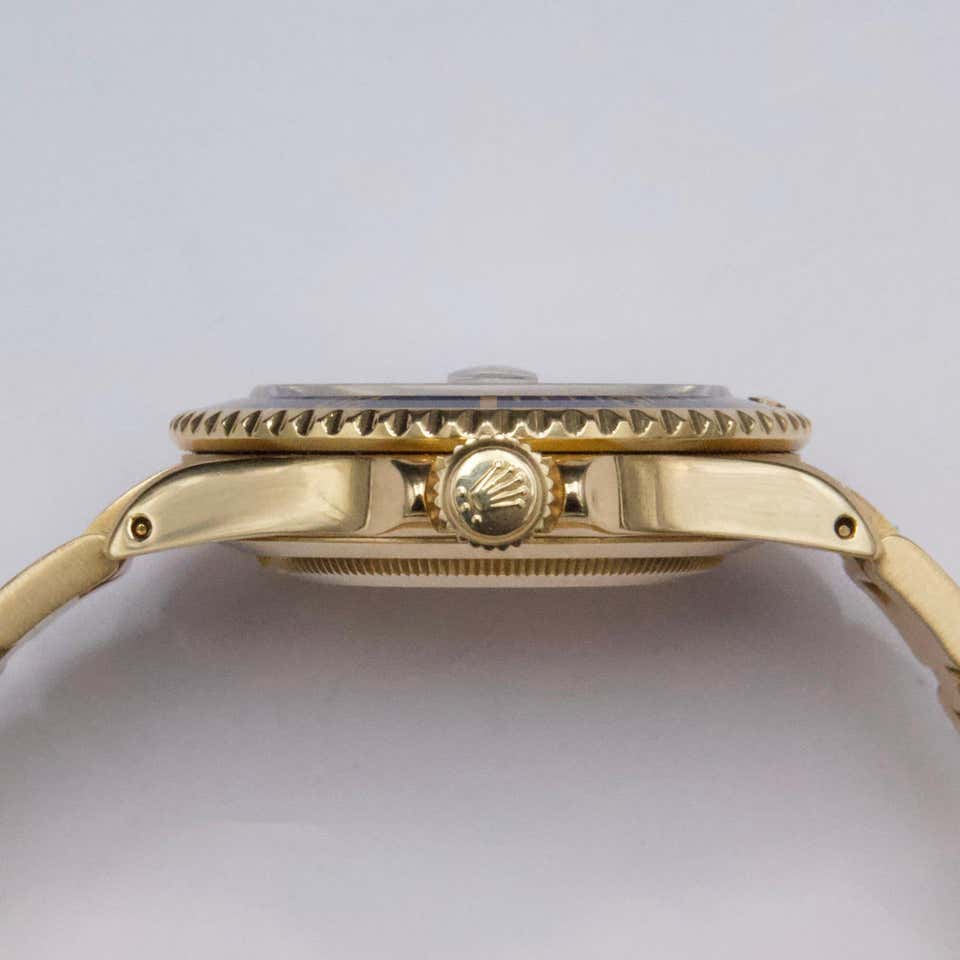 Rolex Submariner 16618 Cadran Champagne Or Jaune 18K Montre Homme Boîte et Papiers