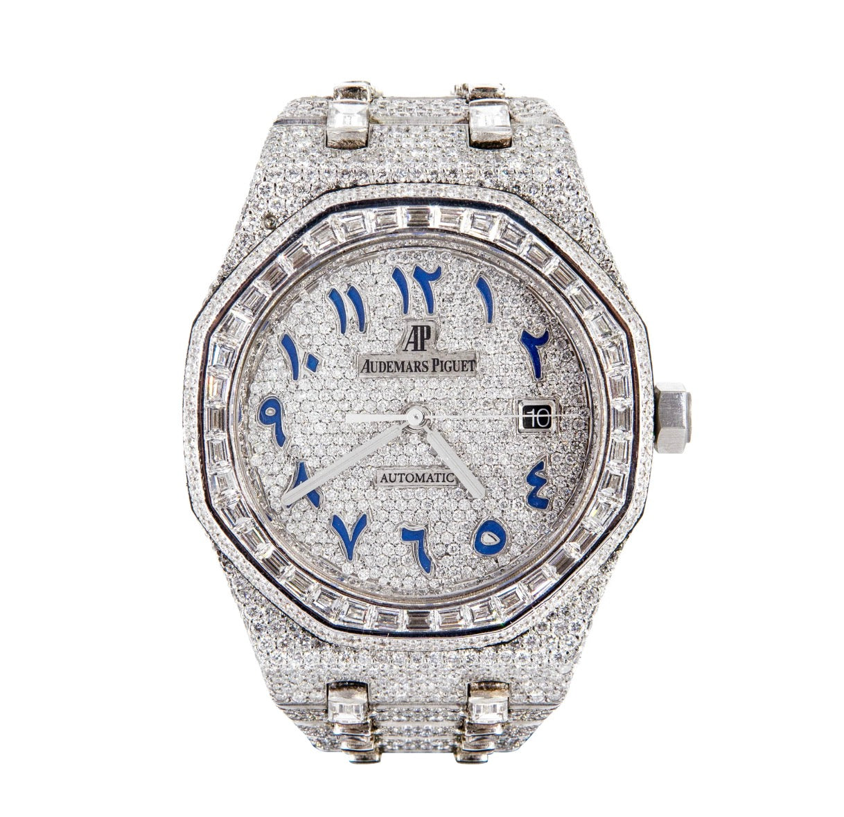 Audemars Piguet Royal Oak | Entièrement Diamanté | 41 MM | 25 Carats | Diamants Taille Ronde et Baguette