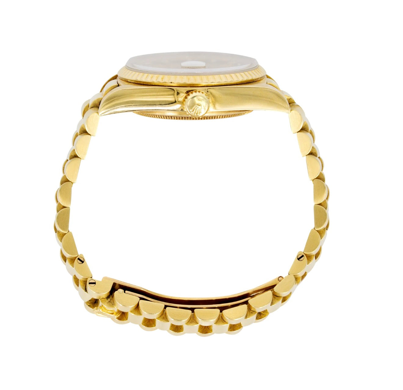 Rolex Day-Date | Presidential | Modèle 18238 | Or Jaune 18K | LUNETTE CANNELÉE | CADRAN CHAMPAGNE DIAMANT